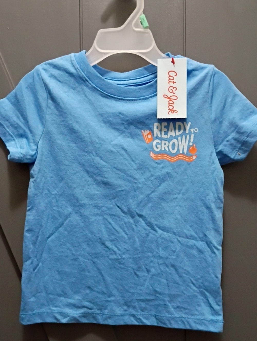 Cat & Jack Blue 'Ready to Grow' Short Sleeve Tee